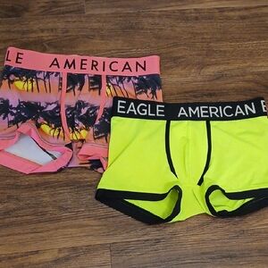 American Eagle Outfitters Boxer Briefs Pink and Yellow Stretchy Fit